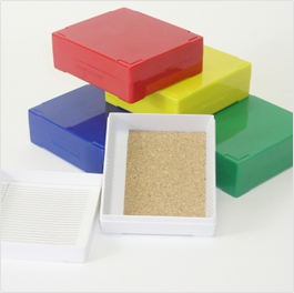 SLIDE STORAGE BOX WHITE PLASTIC